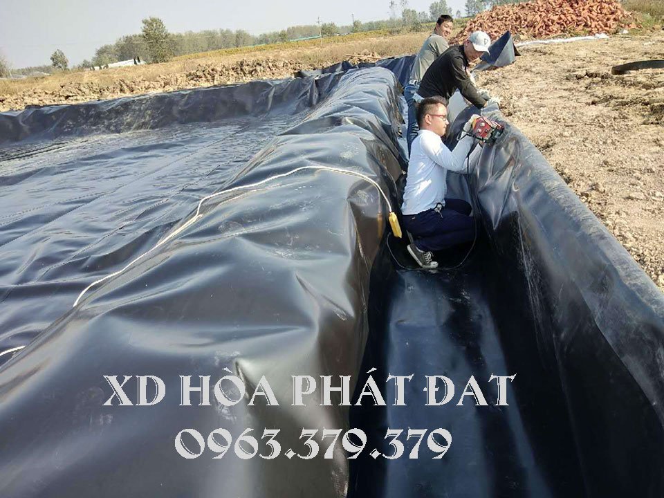Hình ảnh: Màng chống thấm HDPE lót bờ ao